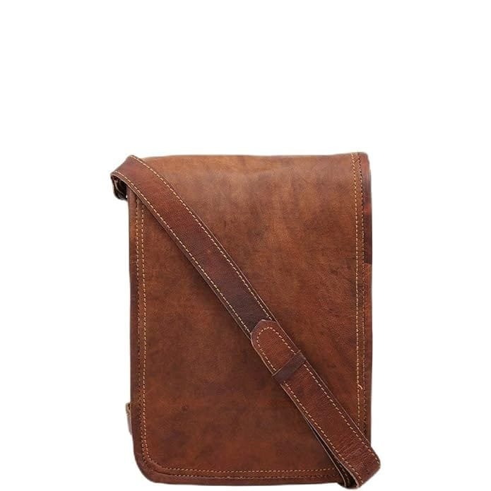 Antique Full Flap Leather sling Messenger Bag